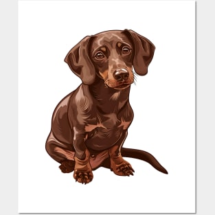 Valentine Dachshund Shaped Chocolate Posters and Art